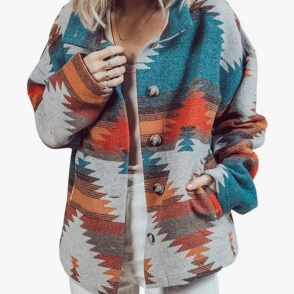 Aztec print jacket